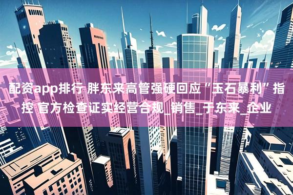 配资app排行 胖东来高管强硬回应“玉石暴利”指控 官方检查证实经营合规_销售_于东来_企业