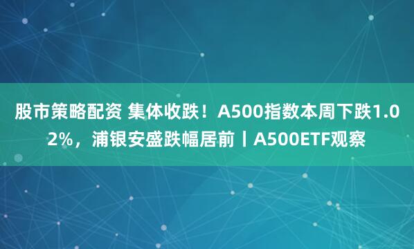 股市策略配资 集体收跌！A500指数本周下跌1.02%，浦银安盛跌幅居前丨A500ETF观察